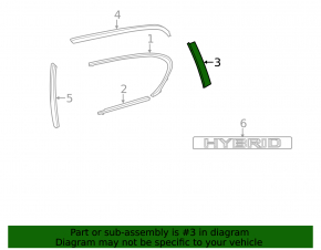 Lexus CT200h 11-17 rear left side door trim