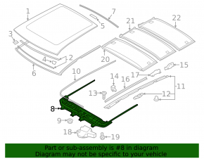 Sunroof mechanism frame Mitsubishi Outlander Sport ASX 10-23