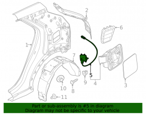 Fuel filler flap lock Kia Niro 23- HEV