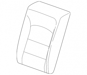 Left rear seat backrest for Chevrolet Malibu 16-23, gray leather
