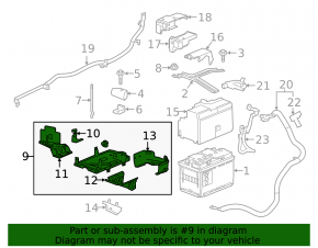 Battery area for Chevrolet Malibu 16-25 type1