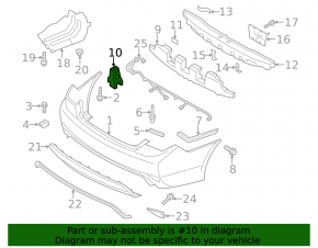 Left rear bumper absorber for Hyundai Sonata 11-15