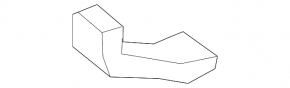 Rear bumper bracket lower left Hyundai Santa FE Sport 13-18