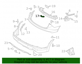 Rear bumper bracket lower left Hyundai Santa FE Sport 13-18