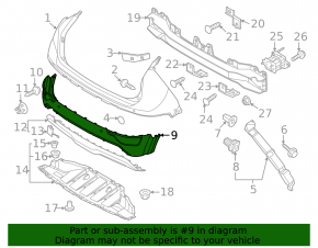 Kia Niro 23-25 bare rear bumper, lower part