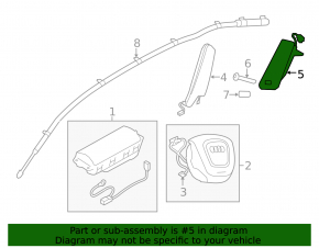 Airbag airbag seat left Audi Q5 8R 13-17