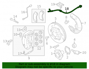 Front left brake hose for Porsche Panamera 17-23