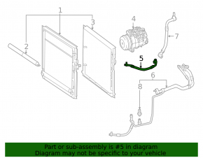Air conditioning pipe compressor-condenser Mercedes W166 GLE 16-16