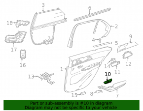 Rear right window lift control trim Mercedes W167 GLE 350 450 20-25 brown