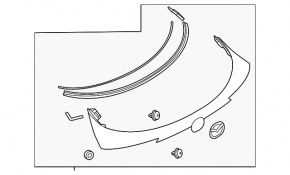Upper trunk lid trim Mazda CX-30 20-25 black, without emblem, with fasteners and seal