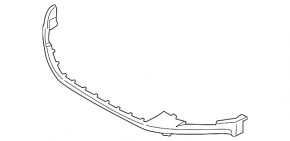 Lower lip of the front bumper Ford Edge 15-18 pre-restoration, structure