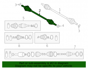 Rear left axle shaft for Mazda CX-50 23-25
