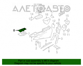 Cup holder panel with insert Mercedes X164 GL