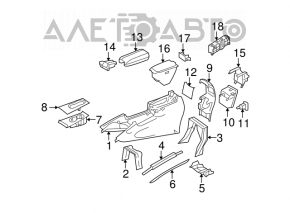Cup holder panel with insert Mercedes X164 GL