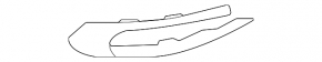 Right rear bumper molding for VW Jetta 22-26 black
