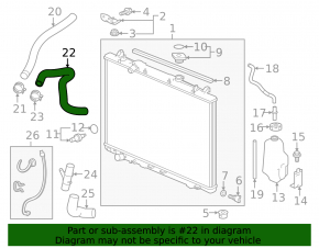 Cooling pipe lower Acura MDX 15-20