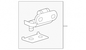 Left tailgate hinge VW Touareg 11-17
