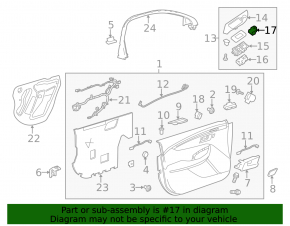 Mirror control front left Chevrolet Impala 14-20