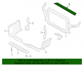 Upper radiator deflector Hyundai Veloster 12-17