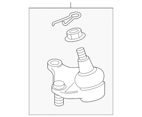 Front left ball joint for Toyota Corolla 20-26 US built