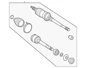 Drive axle shaft front left Toyota Solara 3.3 04-08 GSP