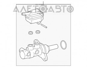 Master brake cylinder with reservoir Toyota Highlander 20- 2.4t, 3.5