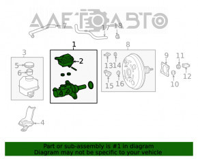 Master brake cylinder with reservoir Toyota Highlander 20- 2.4t, 3.5