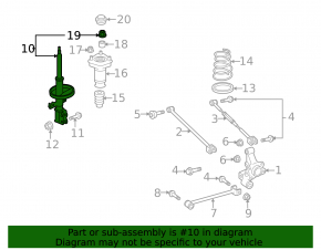 Rear right shock absorber Toyota Highlander 01-07 AWD