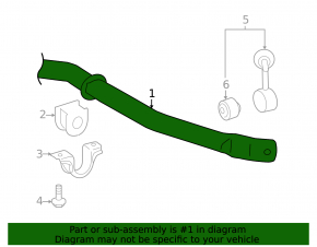 Front stabilizer bar Lexus LX570 08-21