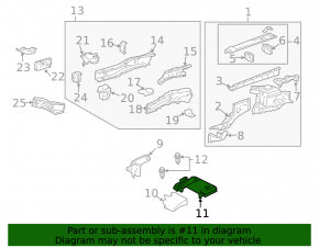 Rear right engine compartment trim for Lexus RX400h 06-08