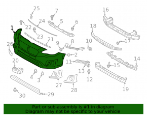 Subaru XV Crosstrek 21-23 Sport front bumper without parking sensors and washers