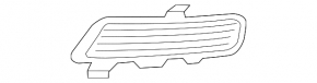 Bumper grille right VW Golf 15-17 without chrome, under fog lights