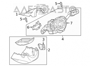 VW Jetta 19-24 Steering Wheel Switch Guitar Assembly