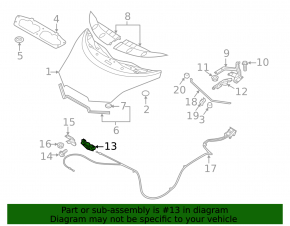 Nissan Leaf 11-12 hood lock