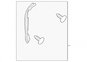 Seal door side front right Lexus GS350 GS450h 09-11 front