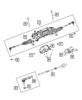 Right steering tip for Dodge Dart 13-16