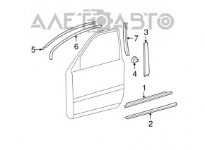 Door trim lower front left Lexus RX300 RX330 RX350 RX400h 04-09