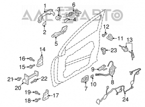 Hyundai Sonata 11-14 front right outer handle cap