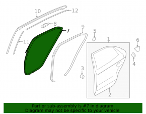 Rear left door seal for Kia Optima 11-16