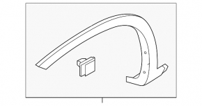 Front left wing arch trim Kia Sorento 10-15 black
