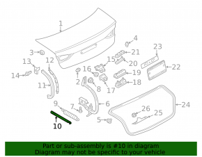 Audi A3 8V 15-20 4D Trunk Lid Shock Absorber