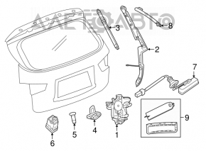 Nissan Pathfinder 13-20 trunk lock