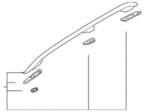 Roof rail right Subaru Forester 19-21 SK, black
