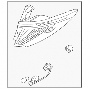 Outer wing light right Hyundai Tucson 22-26 halogen, worn