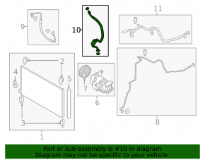 Air conditioning hose compressor-heater first Nissan Murano z52 15-20