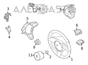 Steering wheel controls Porsche Macan 15-