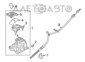 Gear knob Mazda CX-5 13-16 leather