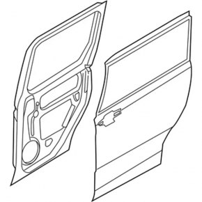 Door bare rear right Ford Transit Connect MK2 13- cargo
