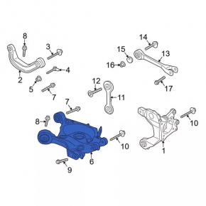 Lower arm under spring rear right Ford Mustang mk6 15-