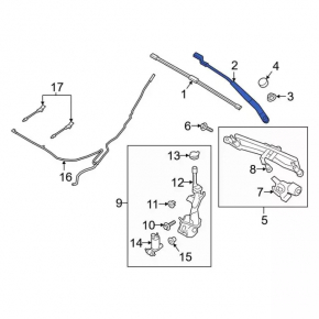 Left wiper arm Ford Ecosport 18-22
